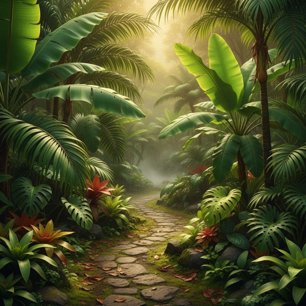 Tropical Garden Design example created with FlorAI